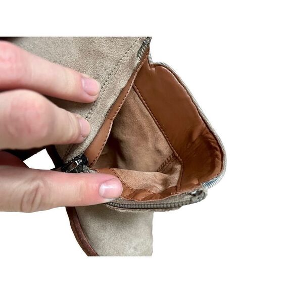 Sam Edelman Boots Womens 7 Petty Ankle Booties Tan Leather Block Heels Casual - Picture 8 of 12